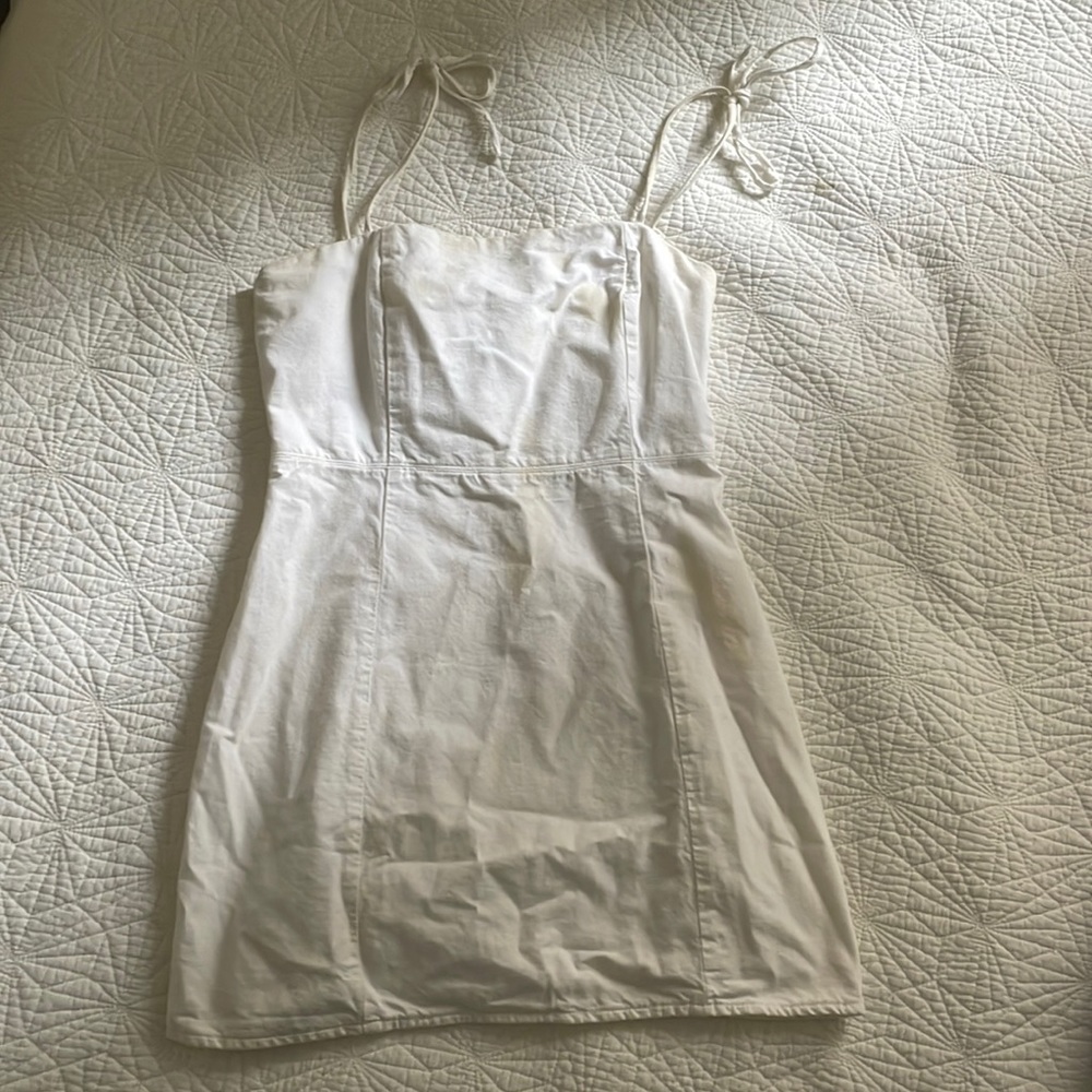 Zara white denim dress